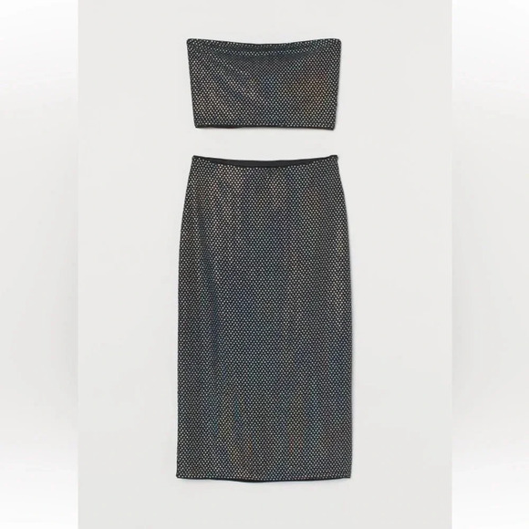 H&M Sparkle Tube Skirt Set size xs - Picture 1 of 8